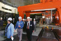 Secretary Abraham Visiting the Fast Flux Test Facility