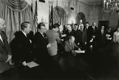 photograph of  President Ford signing the Energy Reorganizatio Act of 1974