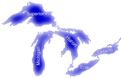 Clickable Map of the Great Lakes