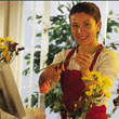 Business lady with florist company