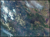 Smoke and Clouds over Russia