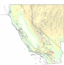 map showing the Bullion fault outlined in red