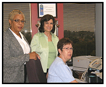 Dr. Patricia Worthington, Susan Whitmore, and Marge Lentzen
