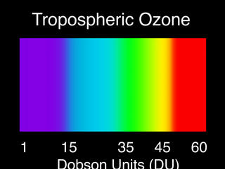 Tropospheric Ozone Colorbar