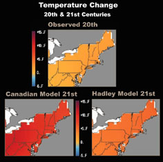 Temperature Change, 20th & 21st Centuries