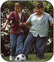 Image of teens playing soccer