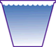 A graphic of a small glass of water, filled full of blue water.