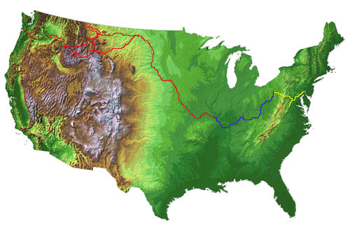 The Lewis and Clark Trail.