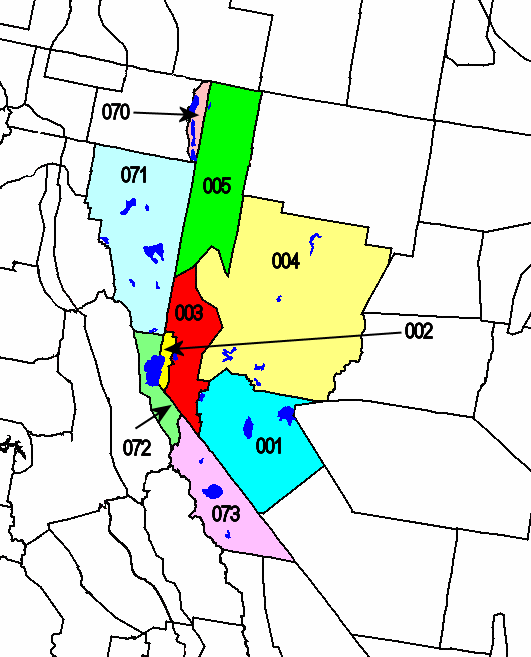 WFO Reno Zone Map
