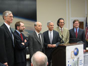 Chairman Gordon poses with Nobel Prize winners.