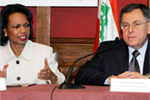 Photo of Secretary Rice, left, with Lebanese Prime Minister Fuad Saniora.