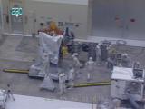 Preparations of the 2001 Mars Odyssey at Kennedy Space Center