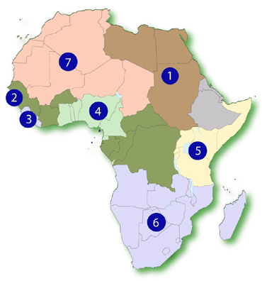 Map of Africa Unit Territory