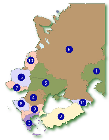 Map of Eurasia Unit Territory