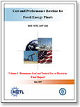 Cost and Performance Baseline for Fossil Energy Power Plants