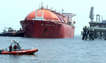 The Coast Guard provides a security zone for an LNG shipment.