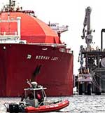 Coast Guard provides security as LNG ship docks at terminal