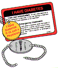 Ilustración de un brazalete de diabetes