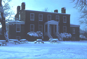 Photo of Front of Snowden Hall, December 1989: Patuxent Wildlife Research Center