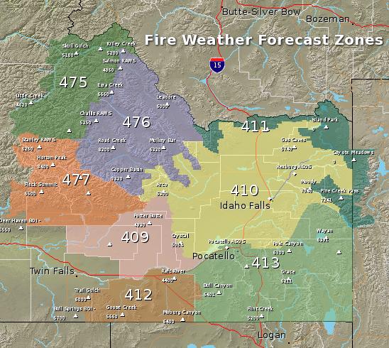 Fire Weather Zone Map