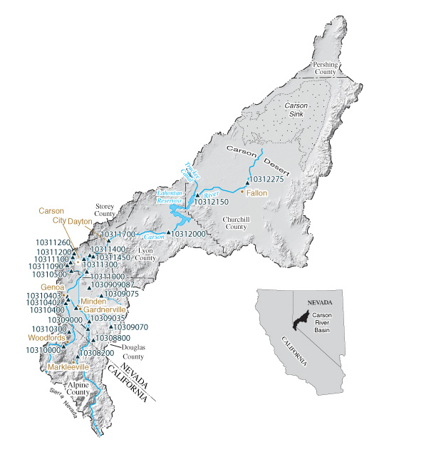 Map of the Carson River Basin