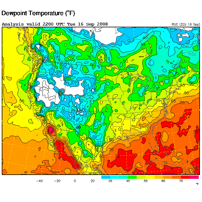Dewp Point - RUC