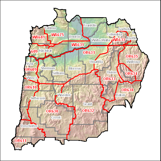 Fire Weather Zone Forecast Map