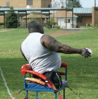 Joe Christmas, who set a discus record