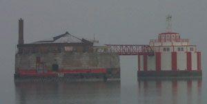 Chicago Water intake crib, photo credit John Lane