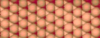 Colorized version of an image created by the NIST custom-built scanning tunneling microscope as it drags a cobalt atom across a closely packed lattice of copper atoms.