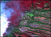 Extent of Los Alamos fire seen by Landsat 7