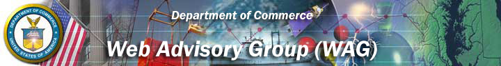 Department of Commerce Web Advisory Group Banner