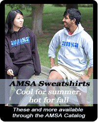 AMSA sweatshirts available through the AMSA catalog.