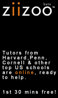 SUBJECT MATTER tutors from Harvard, Penn and Cornell are online and ready to help at ziizoo.com