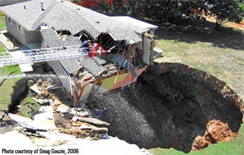 Picture of a small sinkhole