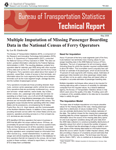 BTS Special Report: Multiple Imputation of Missing Passenger Boarding Data in the National Census of Ferry Operators