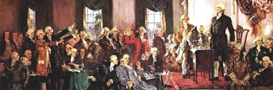 Scene at the Signing of the Constitution of the United States painting by Howard Chandler Christy