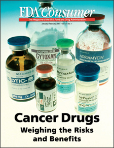 cover art shows bottles of cancer drugs