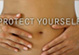 woman with her hands on her tummy