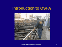 Introduction to OSHA