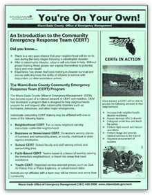 Sample CERT Program Flyer (1 of 2)