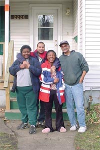 This family was able to buy a home through a special mortgage program offered by the Mississippi Valley Neighborhood Housing Services in Davenport, Iowa.  