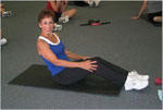 Marina performing floor exercises