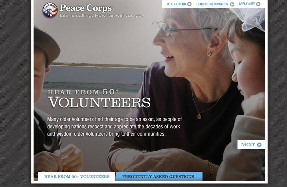 Preview of the New 50  Peace Corps Website