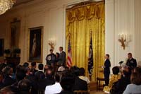 President George W. Bush presented the President’s Volunteer Service Award to Ranee and Peter Selufsky in a ceremony in the East Room of the White House on May 26, 2005. The ceremony, part of a White House celebration of Asian Pacific American Heritage Month, was also attended by President Yudhoyono of Indonesia.