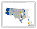 Graph of Percent Change in Real GDP by Metropolitan Area in the Southwest Region, 2004-2005