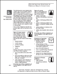 Picture of Symptoms of Serious Health Conditions