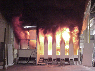 photo of NIST fire experiment
