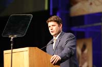 Actor Sean Astin's commitment to volunteering and civic engagement was the focus of his remarks when he addressed the opening session of the National Conference on Community Volunteering and National Service on Sunday, June 6, 2004 at the Kansas City Convention Center.  Astin is a member of the President's Council on Service & Civic Participation.