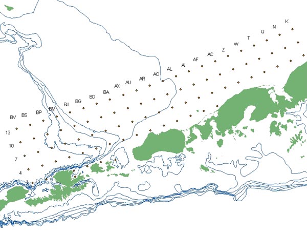 Stations map, see caption